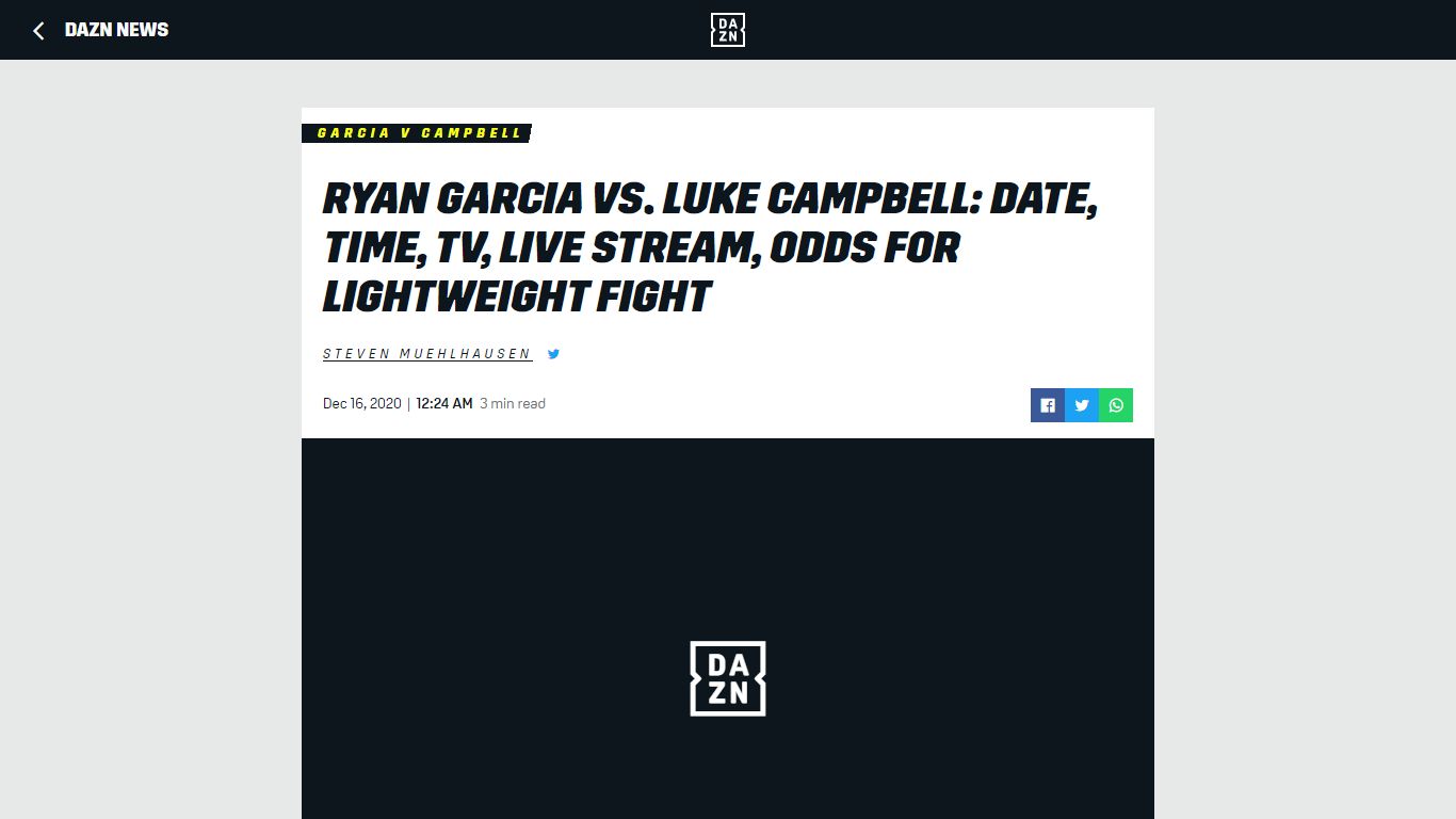 Ryan Garcia vs. Luke Campbell: Date, time, TV, live stream, odds for ...