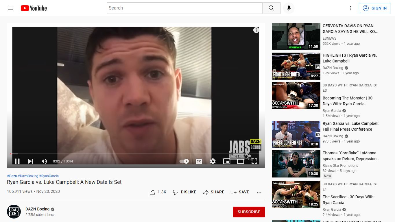 Ryan Garcia vs. Luke Campbell: A New Date Is Set - YouTube